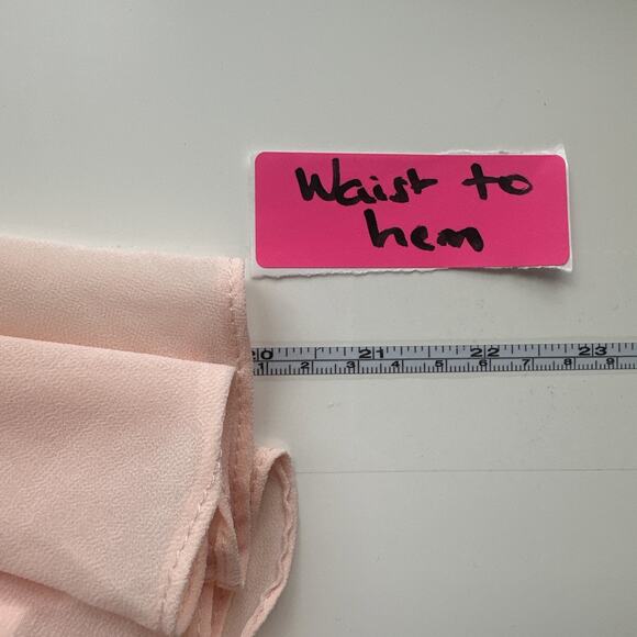 Lulus Balletcore Womens Skater Mini Dress Back Zip Peach Pink Size Medium - Picture 9 of 9